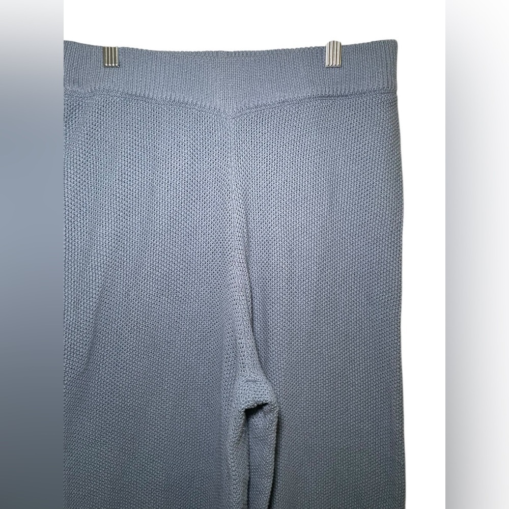 Sister Soul Blue Cotton Linen Blend Knit Vega Lounge Pants Size 2 - Picture 4 of 6